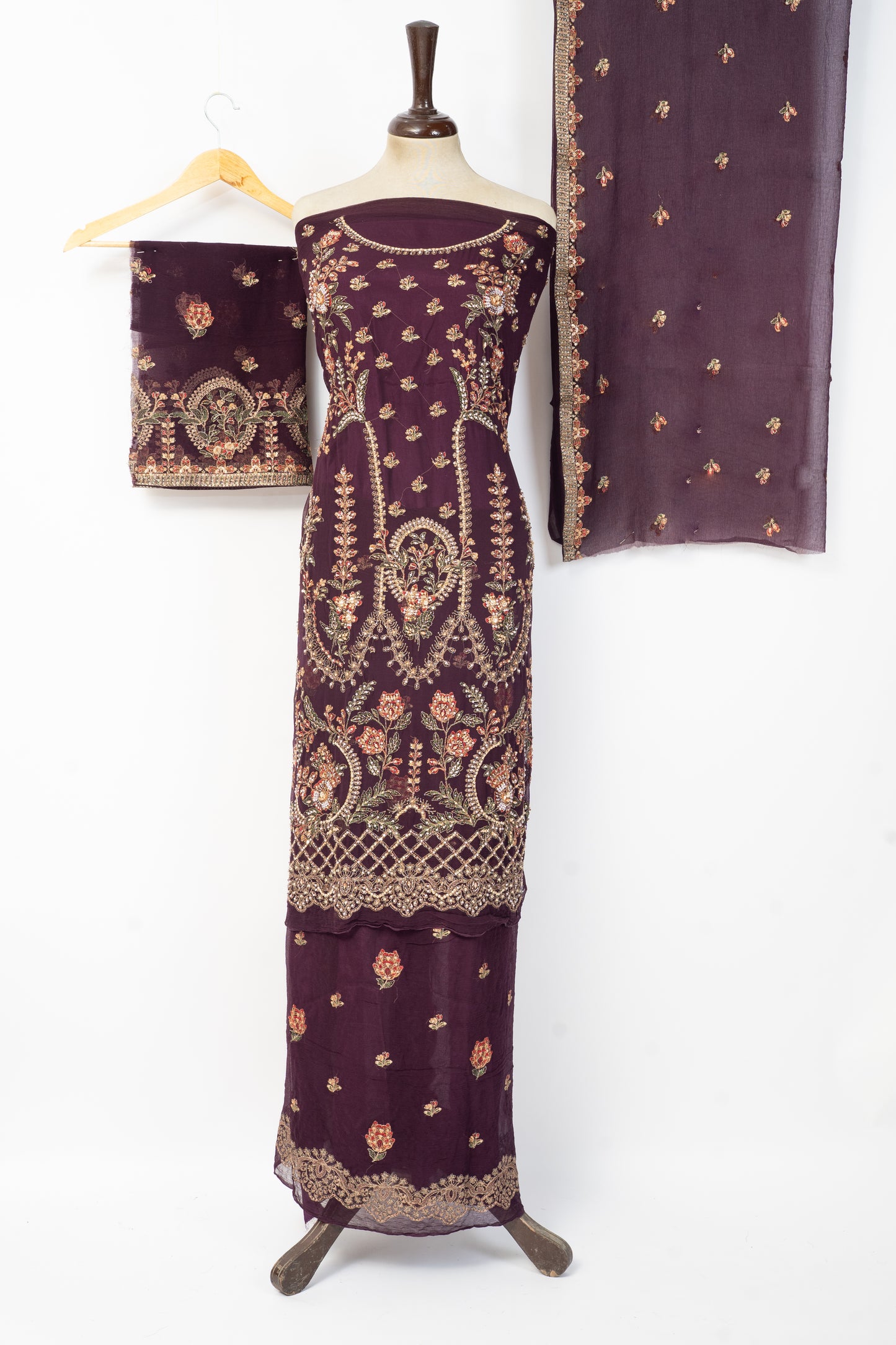 Luxury Unstitched 2-Piece Dress (Kameez & Dupatta) – 6 Colors