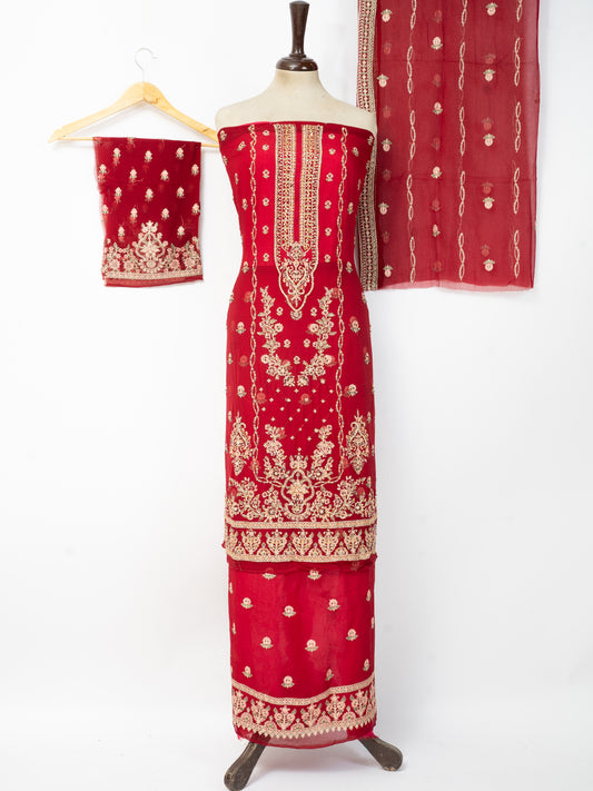 Luxury Unstitched 2-Piece Dress (Kameez &amp; Dupatta) – 6 Colors